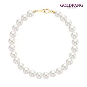 14k 밀키 스와로브스키 진주 팔찌 6mm