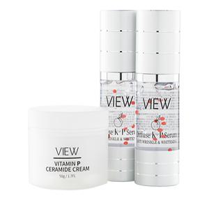 [안면홍조  2종세트]  비타민K 크림, 비타민P 연고, 온도 갱년기 술 홍조 화장품, 주름미백이중 기능성, 멍크림, 붓기빠짐, 시도때도 붉어지는 피부