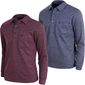 [노블진]NA 줄지 포켓 기모 카라 골프웨어티셔츠 골프복 상의