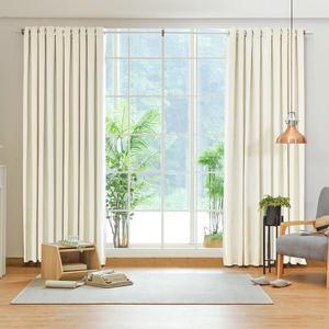 [라이크홈]고밀도 데코 암막커튼 아일렛형 특대형 2P 아이보리