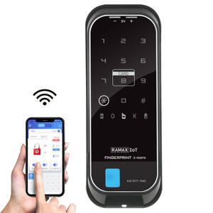 [라맥스] IoT 보조키 도어락 D-550 / 5way IoT앱제어+지문인식(옵션)+비밀번호+카드키+비상키