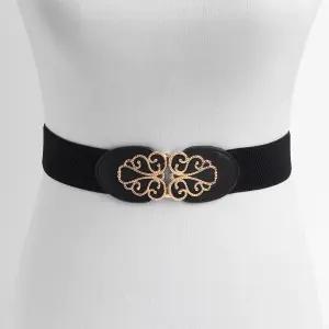 엘레강스 스판 밴딩벨트(블랙)/ 와이드 밴드벨트