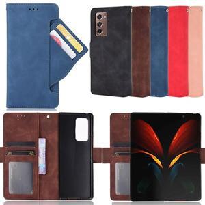 [유니커블]Galaxy zfold2/갤럭시 Z폴드2 5G 빈티지 컬러 레더 카드수납 포켓 지갑형 슬림 가죽 플립 커...