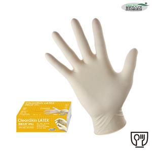 크린스킨 라텍스 천연고무 식품용 라텍스장갑 (100매입)