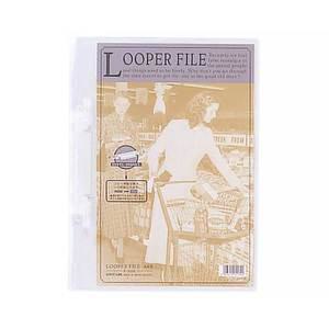 [기타][그린에버] 일본 리히트랩 A4 루퍼 파일 원터치 투명 파일 흰색 / F3006-1