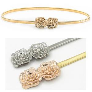 벨트343/야스타 로즈버클 메탈 여성 스판벨트