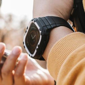 애플워치 울트라 3 2 1 링케 퓨전X 가드 러기드 케이스 일체형 스트랩 밴드 화이트