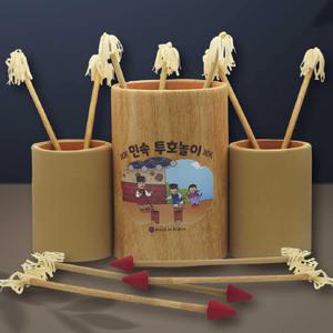 월드토이 민속 투호놀이 세트 (나무무늬)