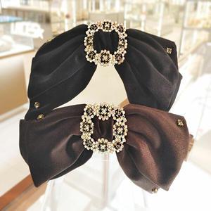 [JJQUEEN] 멜리사 크리 벨벳리본핀 Hr292 블랙/ Hr293 진브라운