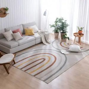 유럽직수입 레인보우 코지 거실 카페트 러그 200x290 + 80x150