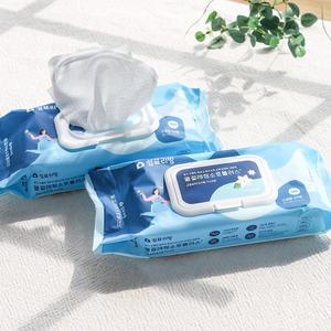 쉼표리빙 물걸레청소포플러스 특대형 캡형 고급형 청소물티슈 30매X5팩＋밀대