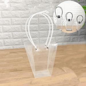 사다리형 투명 꽃 화분 쇼핑백 가방 선물 포장 케이스