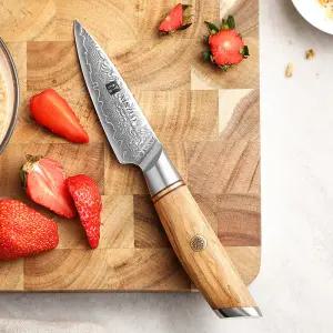 73겹 다마스커스칼 분말강 신주오 패링 나이프 전문가용 식칼 과일칼 작은칼 창칼 조각칼 주방칼 여성용