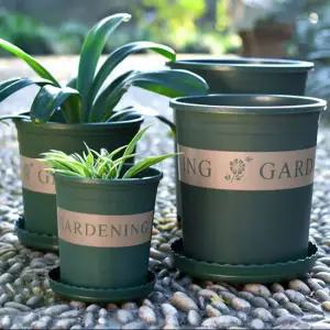 에코벨 플라스틱 원형화분 소형/인테리어 분갈이 플랜트박스