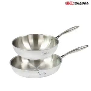 한일STS 베일리 통5중 스텐레스 IH 인덕션가능 후라이팬세트 2종D(후30+궁28)