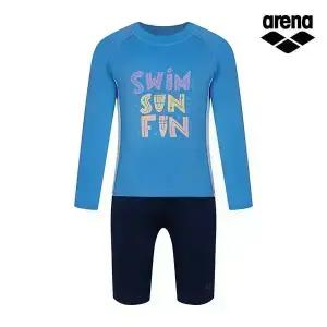 [아레나수영복] 리틀펀 아동 레저 래쉬가드 세트 A3BB1BS21BLU