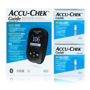 아큐첵 가이드 당뇨 검사 혈당측정기 측정지 세트[혈당계+시험지 100매]