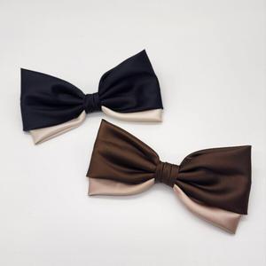 [JJQUEEN] 제시 투톤리본자동핀 HR695 HR696 2color 중 1택