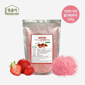 향이 살아있는 100% 국산 딸기 동결건조 분말 파우더 300g