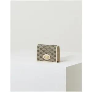 [갤러리아] [헤지스ACC] 베이지 패턴 가죽 반지갑 HIWA2E808I2