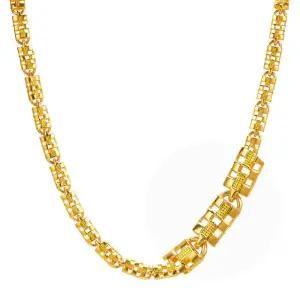 갤러리아 남자 순금 목걸이 체인 루이 사각 24K 37.5g 18K장식