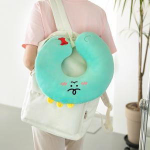 카카오프렌즈 니니즈 죠르디 목쿠션 극세사 목베개 모찌쿠션 일체형 똑딱이형 여행준비물 필수품