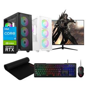 게이밍 조립 컴퓨터 데스크탑 PC SSD장착 인텔 i5-12400F 16GB 256GB RTX3050 윈10 본체 모니터 세트