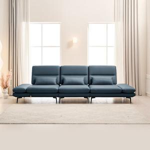 [다우닝]루카스 4인 스윙 전체 내추럴가죽 소파