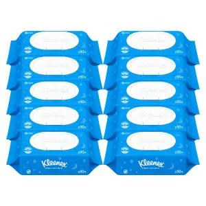 크리넥스 코튼클린 소프트 90매 x 10개 캡 물티슈