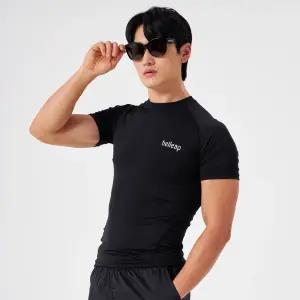 남자 머슬핏 반팔 래쉬가드 상의 수영복티셔츠 물놀이옷 스윔웨어 래쉬가드티 비치수영복 워터파크 컴프레션 짐웨어 베이스레이어