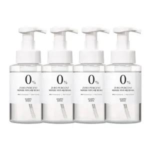 해피바스 제로퍼센트 저자극 버블 핸드워시 500ml 4개