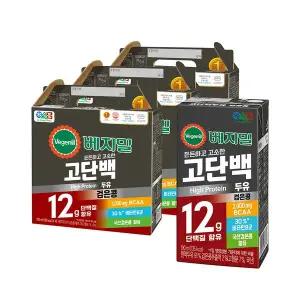 [베지밀](V)(유통기한 26/2/10까지)베지밀 고단백 두유 검은콩 190ml16입3박스(총 48입)