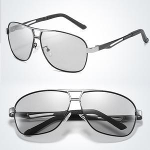 남성 운전 변색 편광 낚시 선글라스 실버블랙 선글라스 편광 남자 골프 그라스 안경 낚시
