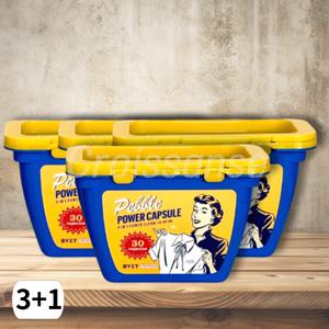 [3+1] 바이에트 페블 캡슐 세제 살균 탈취 드럼 일반 겸용 4박스 (120개입)