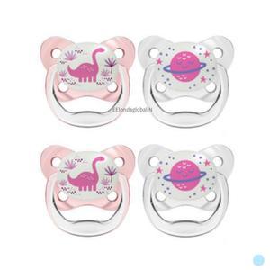 닥터브라운 야광 노리개 젖꼭지 쪽쪽이 핑크 2단계 4P