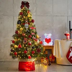 1.5M 크리스마스트리 오너먼트 전구 풀세트 150cm 조이레드플러스