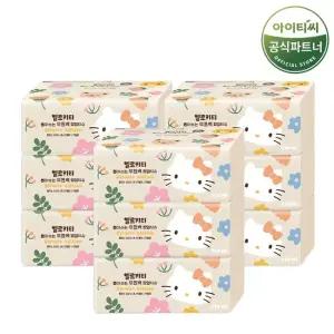 헬로키티 뽑아쓰는 3겹 무표백 팝업티슈  110매X3개입) 3팩 총 9개