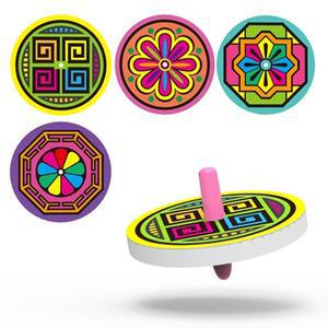 4종 그림 색칠 팽이 만들기 (전통 문양)