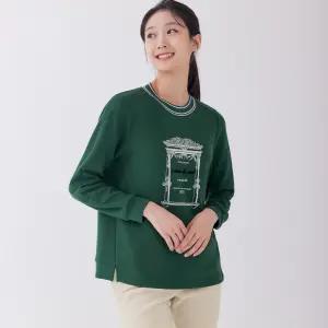 [지센] (2컬러) 원포인트 라운드 긴팔 티셔츠 LCTSOA28