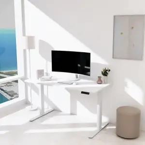 쿠잉 듀얼모터 전동모션데스크 1200 높낮이조절책상 스탠드 테이블 리프트 서서일하는