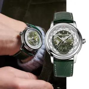 [선물 6종] 3년보증 백화점AS 프레드릭 콘스탄트 FC-718KWM4H6 한정판 클래식 월드타이머 메뉴팩쳐 가죽시