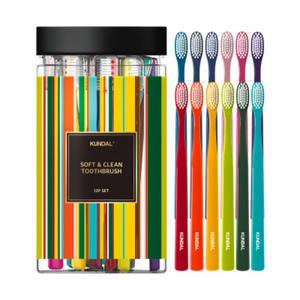 쿤달 소프트 앤 클린 항균 이중미세모 칫솔 부드러운모 12개입