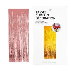 (로즈골드) 해피파티 이벤트 수술커튼 1mx3m 대/파티/장식/커튼/수술/은박/커텐/꾸미기/반짝이/벽/생일