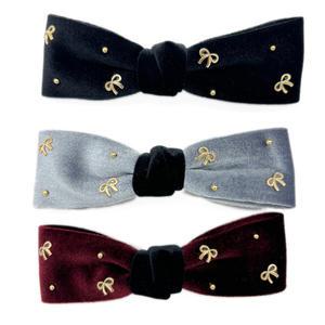 [JJQUEEN] 에뚜알 벨벳 리본 자동핀 HR1248 HR1249 HR1263