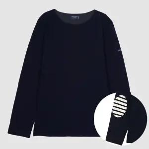세인트제임스 25SS 메르디앙 엘보패치 스트라이프 남녀공용 티셔츠 0844/NAVY/ECRU/NAVY