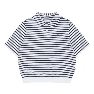 [빈](김해점)BZ17TS03NV 네이비 스트라이프 카라 티셔츠