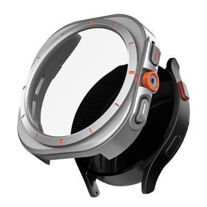 갤럭시워치7 44mm 워치 울트라 스타일 드레스업 풀커버 강화유리 케이스 실버