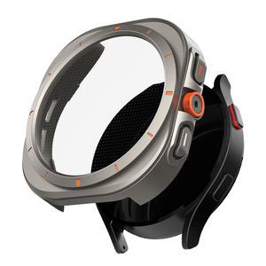 갤럭시워치7 40mm 워치 울트라 스타일 드레스업 풀커버 강화유리 케이스 티타늄골드