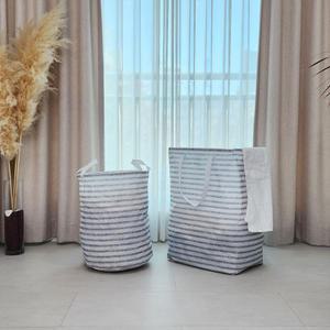 다용도 사각 빨래 바구니 접이식 패브릭 세탁 빨래통 햄퍼 분리수거함