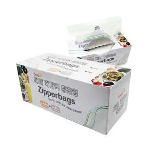 더블지퍼백 비닐팩 혼합형 중형60매+대형40매 위생팩 이중잠금 hk64